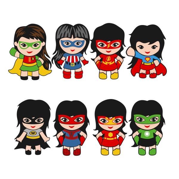 Superhero girls cuttable designs  apex embroidery designs monogram